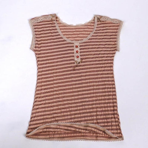 フレンチシャツ 下着 TUNIC【定番】 サッカーボーダー フレンチシャツ モカ 9447-E