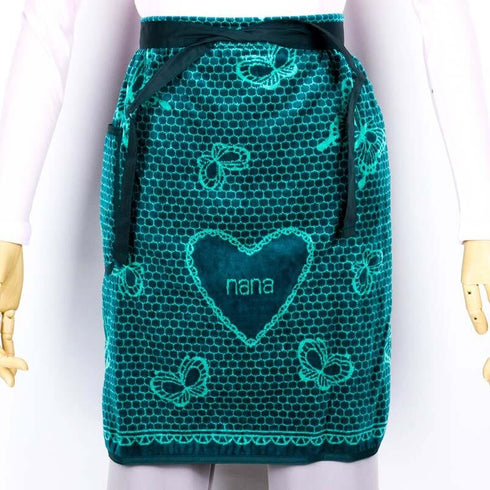 エプロン 横浜NANA サロンエプロン レースバタフライ   グリーン/淡グリーン