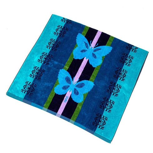 タオル 横浜ナナ NANA バスタオル B蝶 ブルー nn-bast1-B