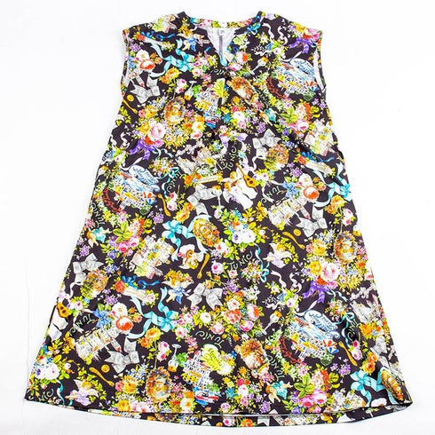 ネグリジェ TUNIC 80双天竺・マリンラブ フレンチネグリジェ クロ フリーサイズ 53254-D