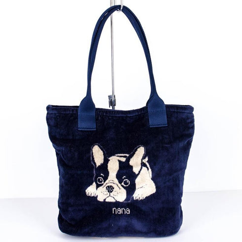 バッグ 横浜ナナ 湘南ナナ NANA H1バッグ フレンチブルドッグ 紺ベージュ nn-H1-16