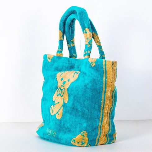 バッグ 横浜ナナ 湘南ナナ NANA ちょこバッグ ベア柄 ターコイズブルーベージュ nn-tyk6-D