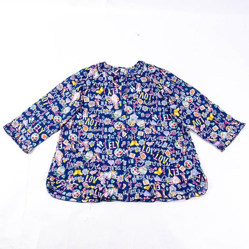 【セール】パジャマ TUNIC 80ローンサッカー・長袖パジャマ フラワー フリーサイズ SSS-26074-C