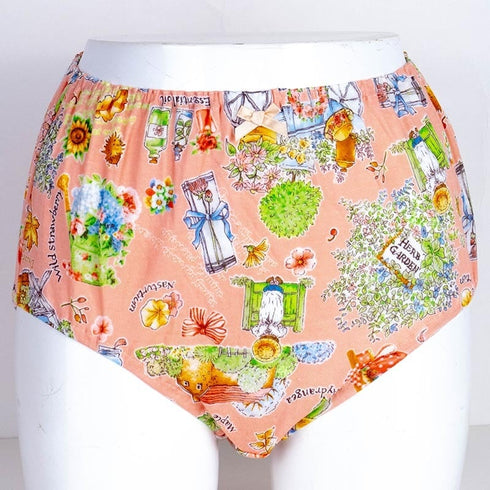 ショーツ TUNIC 80接結・ハーブガーデン オヤスミパンツ オレンジ サイズL 1128L-B