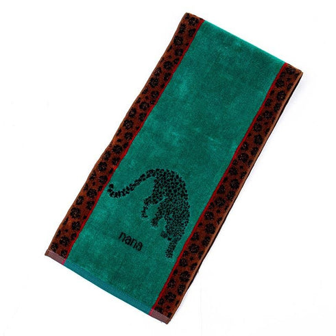 タオル 横浜ナナ 湘南ナナ NANA フェイスタオル ハーフ ジャガー柄 グリーン nn-fth14-C