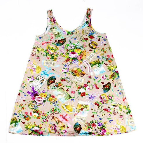 スリップ TUNIC ビスコラピア・オールハピネス Aラインスリップ モカ 1563-A