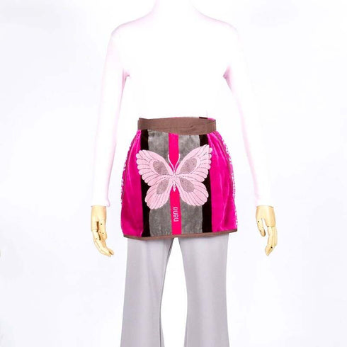 エプロン 横浜NANA ショートサロンエプロン B蝶 ピンク