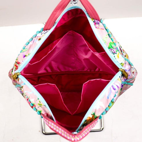 バッグ TUNIC エステルムースプリント シャイニーデイのマルチBag ピンク 10151-A