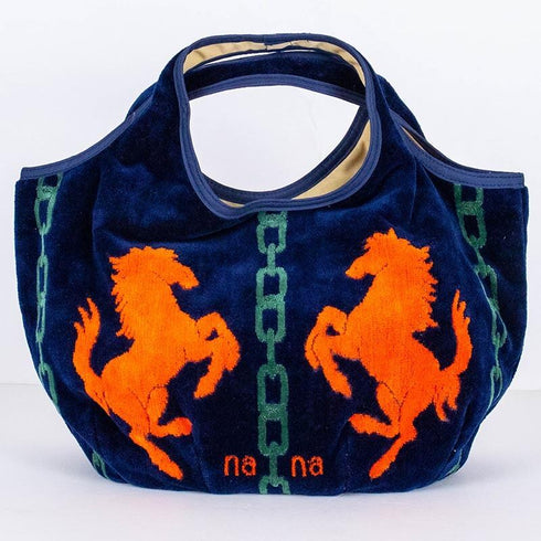 バッグ 横浜ナナ 湘南ナナ NANA Kバッグ ホース 紺オレンジグレー nn-k61