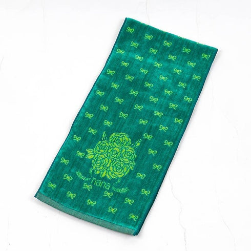 タオル 横浜ナナ 湘南ナナ NANA フェイスタオル ハーフ ブーケ柄 グリーンライトグリーン nn-fth31-P