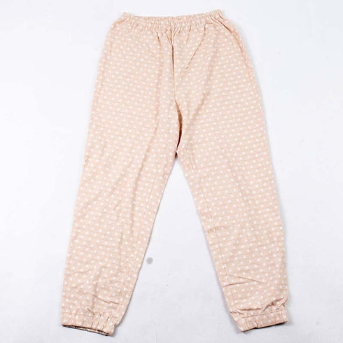 パジャマ TUNIC 40接結・パリ 丸首全開トレーナーパジャマ ベージュ フリーサイズ 26362-A