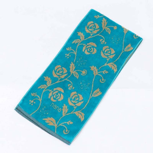 タオル 横浜ナナ NANA フェイスタオル ハーフ ローズパピヨン ターコイズブルーベージュ