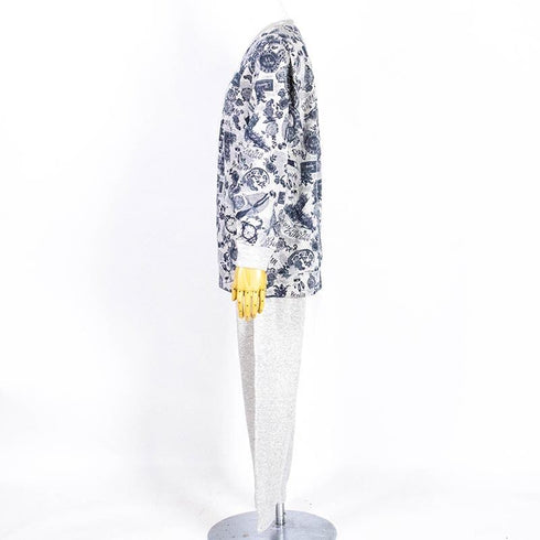 【セール】パジャマ TUNIC 40接結・レトロモノトン トレーナーパジャマ フリーサイズ グレー杢 AWS-23444-A