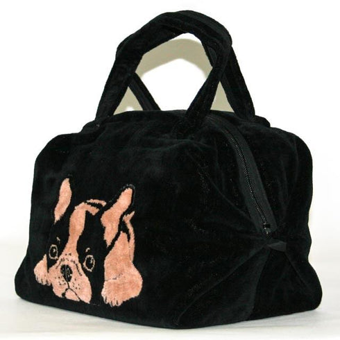 バッグ 横浜ナナ 湘南ナナ NANA ボストンバッグ中 フレンチブルドッグ クロベージュ nn-btm5