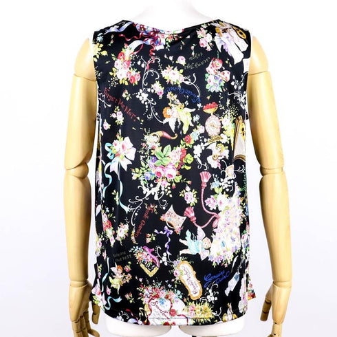 シャツ TUNIC ビスコラピア*ラブリーシーズン ノースリーブシャツ クロ 8339-C