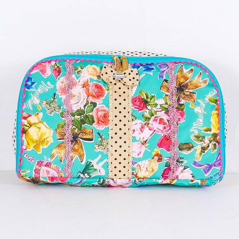 バッグ TUNIC タフタインクジェットプリント ゴールドリボンのランジュケース ブルー 17430-A