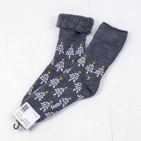 ソックス fromF モコモコソックス モミの木 メルグレー サイズM 36-38 (22.5ー25cm)TV074MMG