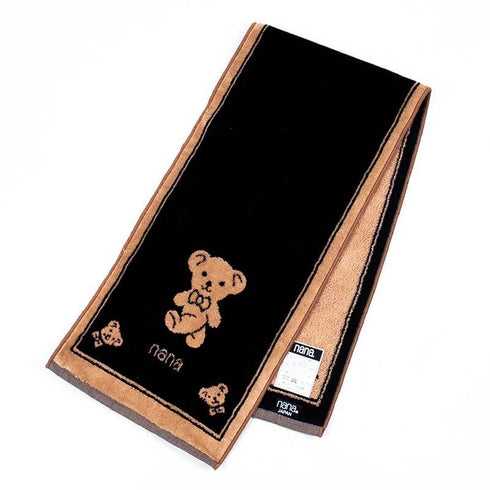 タオル 横浜ナナ NANA フェイスタオル ハーフ ベア クロベージュ nn-fth2-F