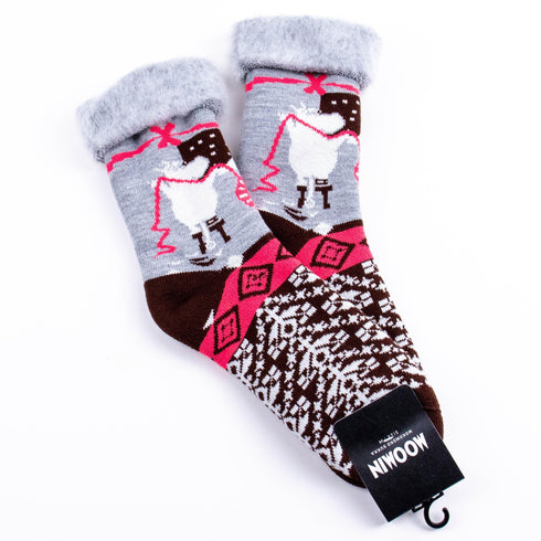 ソックス MOOMIN モコモコソックス ムーミン&フローレン ネウロス/編み物 ライトグレー  サイズM 36-38 (22.5ー25cm)MM042MLGY