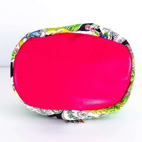 バッグ TUNIC タフタインクジェットプリント ガーデンパーティーの2段バニティBag クロ 17434-A