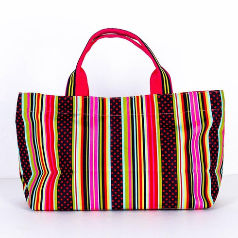 バッグ TUNIC タフタ転写プリントバービーストライプのミニBag マルチボーダー 18162-A