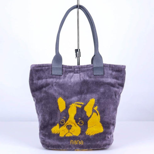 バッグ 横浜ナナ NANA ナナバッグ小 フレンチブルドッグ グレーイエロー nn-bs13