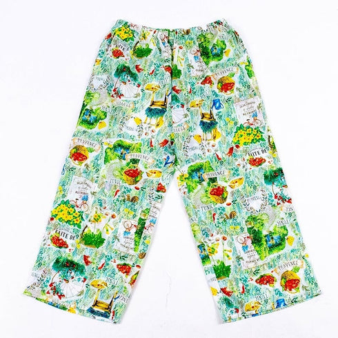 パジャマ TUNIC 80ソフトローン・ガーデン グリーン 長袖襟付パジャマ フリーサイズ 29188-A