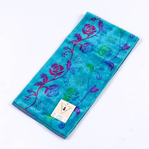 タオル 横浜ナナ 湘南ナナ NANA フェイスタオル ハーフ ローズパピヨン ターコイズブルー多色 nn-fth9-C