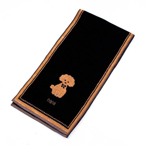 タオル 横浜ナナ NANA スポーツタオル プードル柄 クロベージュ nn-spt239