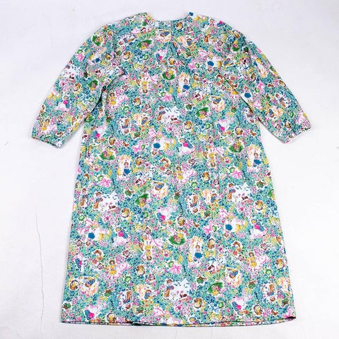 ネグリジェ TUNIC 60接結・小花メルヘン ヨーク半開ネグリジェ グリーン フリーサイズ 26401-C