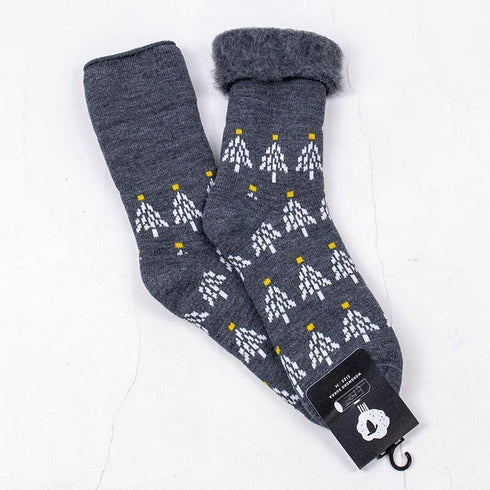 ソックス fromF モコモコソックス モミの木 メルグレー サイズM 36-38 (22.5ー25cm)TV074MMG