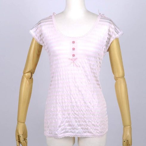 フレンチシャツ 下着 TUNIC【定番】 サッカーボーダー フレンチシャツ ピンク 9447-B