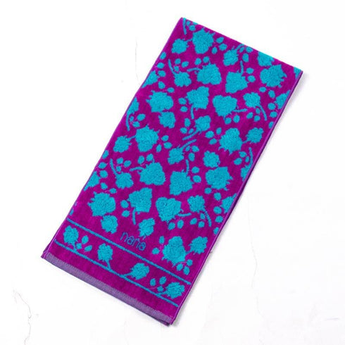 タオル 横浜ナナ 湘南ナナ NANA フェイスタオル ハーフ ローズ2柄 パープルブルー nn-fth11-AC