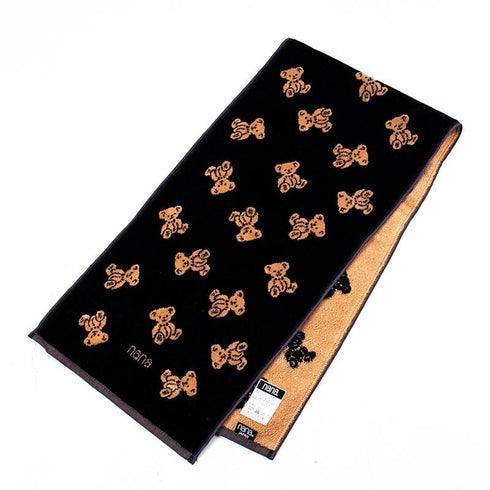 タオル 横浜ナナ NANA スポーツタオル ナナベア柄 クロベージュ nn-spt240