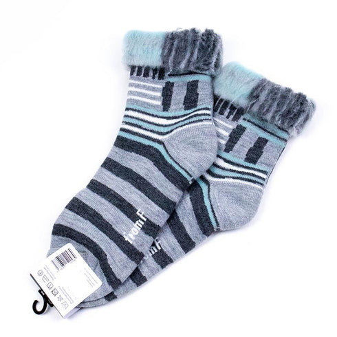 ソックス fromF モコモコソックス ビーバンティーリ/線のスタイル ライトメルグレー サイズM 36-38 (22.5ー25cm)TV073M-LMG