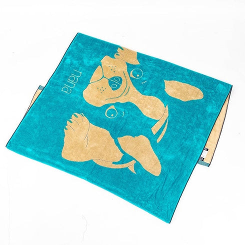 タオル 横浜ナナ NANA バスタオル フレンチブルドッグ ターコイズブルーベージュ nn-bast6-B