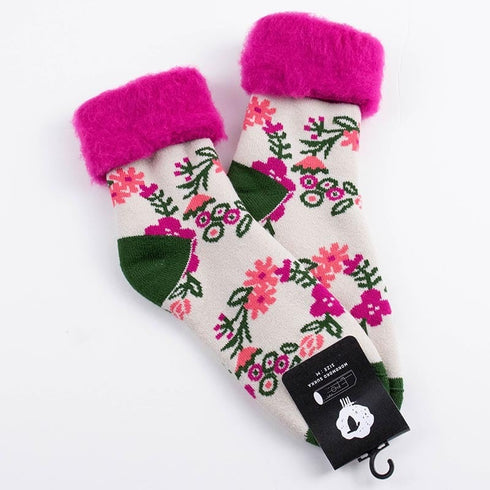 ソックス fromF モコモコソックス セッペレ/花輪 ライトベージュ サイズM 36-38 (22.5ー25cm)TV100MLBE