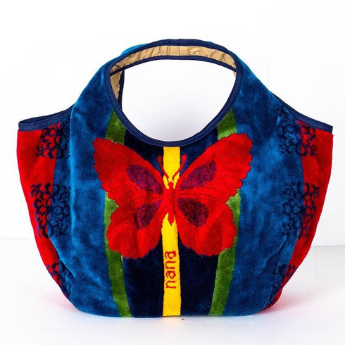 バッグ 横浜ナナ 湘南ナナ NANA Kバッグ B蝶柄 アカ nn-k1-E