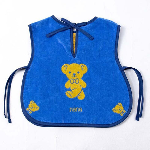 子供エプロン 横浜ナナ NANA 子供前掛け ベア ブルーイエロー nn-kep1H
