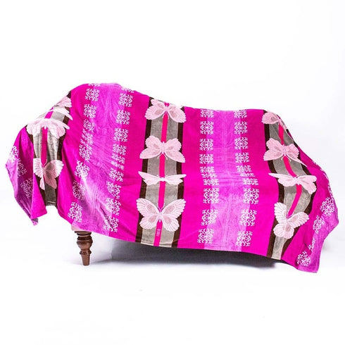 タオル 横浜ナナ NANA タオルケット B蝶 ピンク nn-ket1-D