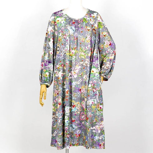 ネグリジェ TUNIC ビスコラピア・シャイニーデイ 長袖ネグリジェ グレー フリーサイズ 12781-C