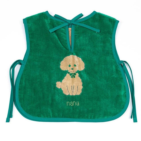 子供エプロン 横浜ナナ NANA 子供前掛け プードル グリーンベージュ nn-kep4e