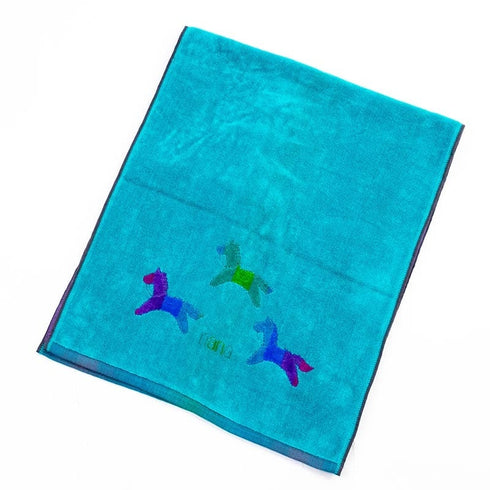 タオル 横浜ナナ 湘南ナナ NANA フェイスタオル ポニー柄 ターコイズブルー多色 nn-ft29-B