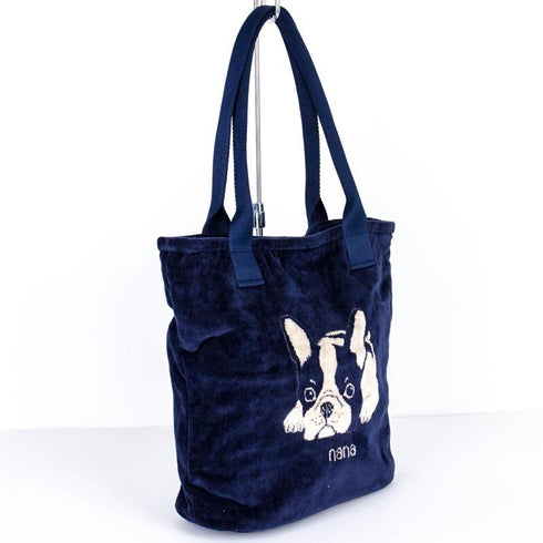 バッグ 横浜ナナ 湘南ナナ NANA H1バッグ フレンチブルドッグ 紺ベージュ nn-H1-16