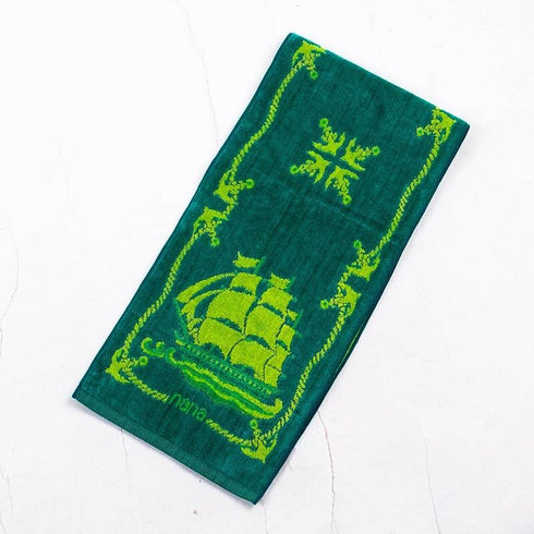 タオル 横浜ナナ 湘南ナナ NANA フェイスタオル ハーフ ヴァイキング柄 グリーンライトグリーン nn-fth29-J