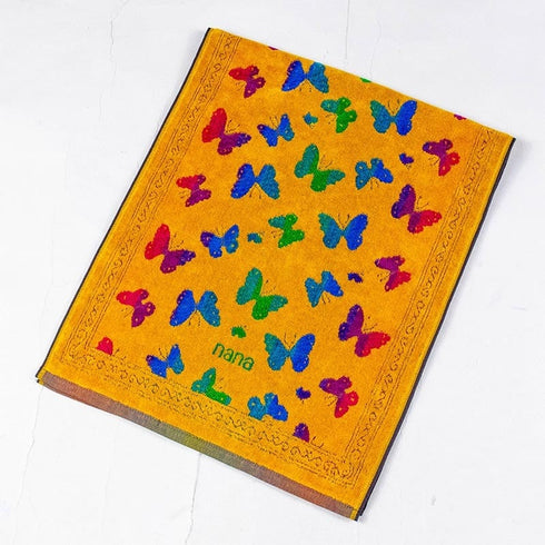 タオル 横浜ナナ 湘南ナナ NANA フェイスタオル パピヨン柄 イエロー多色 nn-ft12-B