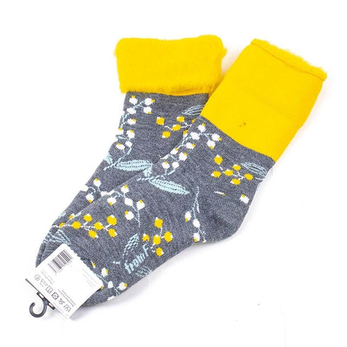 ソックス fromF モコモコソックス 木の実 メルグレー サイズM 36-38 (22.5ー25cm)TV085MMG