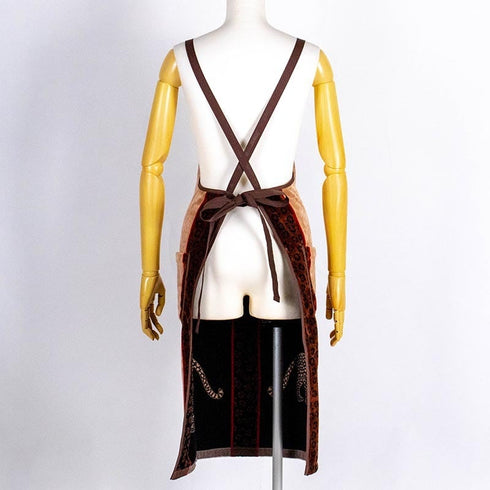 エプロン 横浜ナナ 湘南ナナ NANA DXエプロン ジャガー柄 ベージュ nn-dxeps17-B