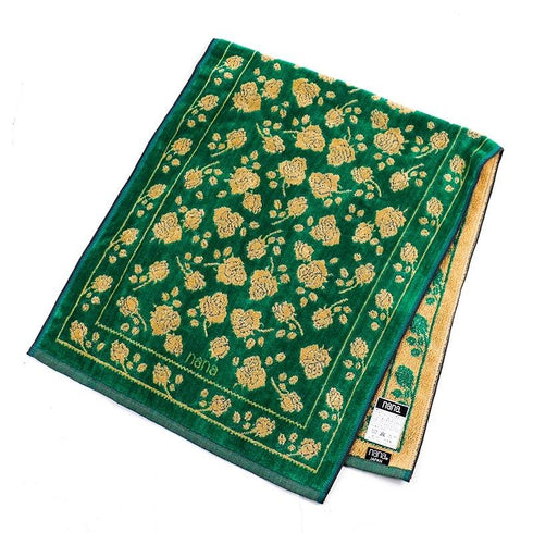 タオル 横浜ナナ 湘南ナナ NANA フェイスタオル ローズ2柄 グリーンベージュ nn-ft26-D