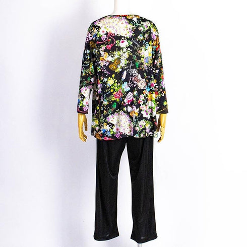 パジャマ TUNIC ビスコラピア・ハッピーグリーティング 長袖パジャマ クロ フリーサイズ 12777-D